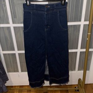 Anthropologie Dark Blue Denim Skirt XS